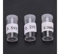 Domary Embouts de Remplacement de Buse D'Aérographe, 3 Pièces, 0.2mm 0.3mm 0.5mm, avec Conteneurs Stockage pour Aérographe