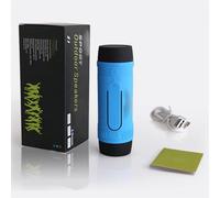 Domary Enceinte Portable S1 sans Fil pour L'extérieur avec Lampe Torche LED, Batterie Externe, Radio FM, Carte TF et Entrée AUX, Idéale pour Le Camping, la Randonnée et Le vélo. (Rouge)