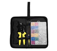Domary Ensemble D'outils de Sertissage de Fil, Kit Sertissage isolé Professionnel avec 850 Bornes Assorties pour L'amélioration L' et le Bricolage, Acier et Nylon qualité, 0,5-6,0 mm²