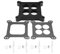 Domary Entretoise de Carburateur 1 Bakélite en Plastique Phénolique avec Base de Joint et Vis pour Holley Barry Grant SB & BB Chevy, Convient à les Carburateurs à Alésage carré, Kit