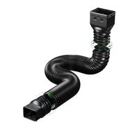 Domary Extension de Descente de Gouttière, Rallonge Descente Gouttière Flexible avec Adaptateurs 3x4 Pouces et 2x3 Pouces, Extensible jusqu'à 4,92 Pieds pour Le Drainage Ext (Noire)