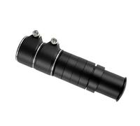 Domary Extension de Guidon de Tige Vélo en Alliage D'aluminium, Adaptateur Tige Fourche Vélo Réglable pour Route VTT 13cm 195g (Noir)