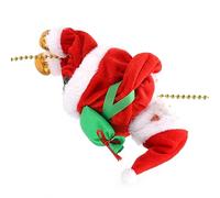 Domary Figurine Mobile électrique du Père Noël Grimpant, avec Musique et alimenté par Batterie, pour Décorations d'arbre de Noël, Jouet D'ornement Suspendu