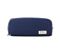 Domary Grande Pochette à Crayons Esthétique Kawaii à Fermeture éclair, Grande capacité, Fournitures Scolaires pour Filles, Garçons, Primaires, Tissu Oxford, Plusieurs Couleurs, 8,3 X (Bleu Marine)