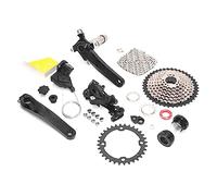 Domary Groupe de Vélo 9 Vitesses Kit de Changement Vitesse Vélo Haute Performance avec Volant D'inertie 42T avec Pédalier Dérailleur Arrière pour Vélos Route Montag (Plateau 32 Dents)