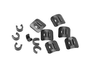 Domary Guides de Câbles à Coller Clips C avec Siège Adhésif en Alliage D'aluminium Solide pour Frein de Vélo, Dérailleur, Câbles Changement Vitesse, Organisateur pour Vélos