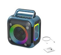 Domary Haut-Parleur Portable 30 W avec Lumières RVB pour Les Fêtes et Les | Connexion Stable BT 5.4, Batterie 6 000 MAh, Son sans Perte de 20 Hz à 20 000 Hz, Haut-parleur Large Bande de 79 Mm,