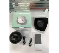 Domary Haut-Parleur Portable sans Fil BT5.0 en Forme de Balle de Golf avec Base AUX in, Haut-Parleur Filaire pour Cinéma Maison, Boîte Son Type C, Rechargeable pour la Décoration (Noire)