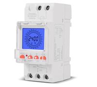 Domary Horloge à Affichage LCD, Minuterie Programmable 24H, Intervalle de 15 Minutes avec Rétro-éclairage et DST pour Un Contrôle Marche/arrêt Automatique