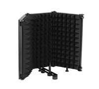 Domary Isolation de Microphone Portable avec Mousse Insonorisante à 3 Panneaux et Adaptateur de Filetage 3/8 pour L'enregistrement en Studio et Le Chant Vocal (3 Panneaux)