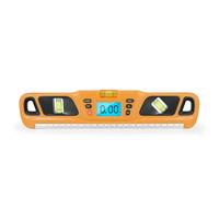 Domary Jauge d'angle Numérique, Affichage LCD, Mesure d'angle Absolu et Relatif, Base Magnétique avec Maintien des Données et Commutateur d'unité pour la Construction Le Travail du (Jaune)