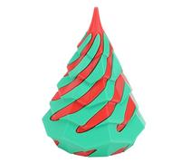 Domary Jouet de Passage à Cône en Spirale, Sculpture Pyramidale Imprimée en 3D avec Matériau PLA, Conception Compacte pour la Décoration de Divertissement (Rouge et Vert)