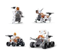 Domary Jouets de Construction STEM Robot Spatial 4 en 1, Blocs de Construction éducatifs, 138 Pièces, Kit d'apprentissage L'ingénierie Scientifique pour Enfants 8 Ans et Plus, (4en1)
