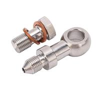 Domary Kit de Boulons Banjo en Acier Inoxydable M10x1.0, Rondelle de Tuyau D' avec Limiteur 1.5mm pour Conduites Frein à Alimentation en Turbo, Systèmes d'embrayage