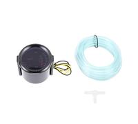 Domary Kit de Compteur Boost, Affichage Analogique Numérique de 2 Pouces, Lentille Fumée Haute sensibilité, Rétroéclairage LED Bleu, Manomètre pour Voitures à, Véhicules Course (BAR)