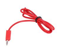 Domary Kit de Fils de Test Fiche Banane 30VAC 60VDC 19A, Sonde Multimètre 4mm avec Coque Isolée PE pour Testeur Tension Batterie Voiture (Rouge)
