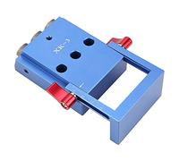 Domary Kit de Perçage de Trous Poche qualité Supérieure, Guide Perçage Oblique Polyvalent pour le Travail du Bois pour les Joints Affleurants et Angulaires, Construction en Alliage D'aluminium Durable