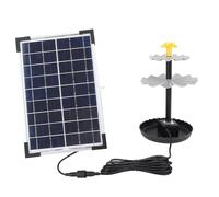 Domary Kit de Pompe à Eau à énergie Solaire, Ascenseur de 150cm, Pompe Fontaine Taux 200L/H avec Matériau ABS pour Bain d'oiseaux, Jardin, Piscine, Aquarium