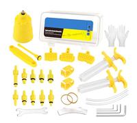 Domary Kit de Purge de Frein à Disque Hydraulique Vélo Ensemble D'outils Purge Frein à Huile Professionnel pour Vélo Montagne avec Tuyau pour Vis Huile (Kit connecteurs en Nylon Coffret)
