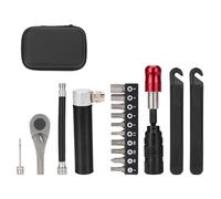 Domary Kit de Réparation de Vélo Kit D'Outils Vélo Portable avec clé à Cliquet Levier Pneu et Boîte à Outils Multifonction pour Cyclistes en Alliage D'aluminium 5,0 (Jeu d'outils pour clés cliquet)