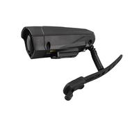 Domary Klaxon de Vélo électrique 110 DB Alarme de sécurité Puissante avec 5 Modes Sonores Installation Facile pour Le Cyclisme sur Route en Montagne ABS Noir 94 Mm 2 Piles AAA Inc