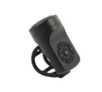 Domary Klaxon de Vélo électrique Puissant 120 DB, Alarme Antivol Rechargeable avec 4 Modes Sonores pour Vélo de Montagne, Route, ABS Noir 60 Mm