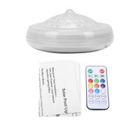 Domary Lampe Solaire Flottante pour Piscine RVB à Changement de Couleur, Alimentée à L'énergie Solaire, avec 30 LED, 3 Niveaux de luminosité, (1 pc avec 1 télécommande Lumière Flottante)