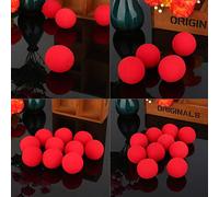 Domary Lot de 10 Boules Souples en éponge Rouge, Accessoires de Tour Magie