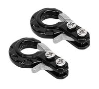 Domary Lot de 2 Crochets de Treuil pour Remorque, en Alliage D'aluminium Léger, pour Accessoires de Voiture D'escalade RC (Noir)
