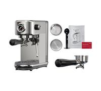 Domary Machine à café 1,3 L, Machine Semi-Automatique en Acier Inoxydable à Pression de 20 avec Baguette Vapeur Température Réglable Affichage Numérique, pour Un Usage (Prise UE 220V)