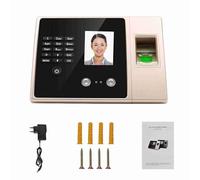 Domary Machine Biométrique Intelligente de Présence de Temps D'empreintes Digitales avec écran D'affichage HD Employé Multifonctionnel Vérifiant L'enregistreur Lecteur (Rose Rouge)