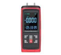 Domary Manomètre Numérique Testeur de Pression de Gaz à Double Port Compteur Pression d'air Professionnel Portable avec 13 Unités Sélectionnables Grand écran LCD pour la Mesure CVC (GT5101-40KPa)
