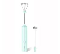 Domary Mélangeur électrique sans Fil, Mélangeur Portatif à 4 Vitesses | Compact et Léger pour les Voyages, 2 Accessoires de Mélange pour œufs, Pâte, Crème, Chargement USB 4,5-5,5 V, Autonomie de