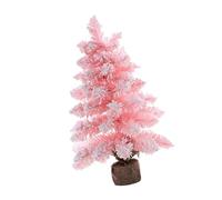 Domary Mini Arbre de Noël Rose avec Feuilles Compactes en PVC et Design Unique pour Les Décorations de café Bureau à Domicile