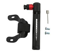 Domary Mini Pompe à Main Gonfleur de Pneu Portable Pompe à Vélo en Alliage D'aluminium CNC Haute Pression avec Valve Intégrée Française pour Accessoires de Cyclisme Vélo Mon (Noire)