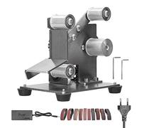 Domary Mini Ponceuse à Bande électrique Meuleuse Multifonctionnelle avec Corps en Acier Inoxydable Table de Travail Réglable pour Bricolage Polissage Rectifieuse Affûteuse de Bords (UE 4)