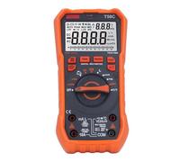 Domary Multimètre Numérique TRMS 9999 Points NCV, Tension, Courant, Fréquence, Température, capacité avec Rétroéclairage, Lampe de Poche, Maintien des Données pour Les Tests électriques