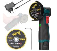 Domary Outil de Meulage électrique de 3 Pouces, Moteur sans Balais, Meuleuse D'angle au Lithium, Coupe Portative avec Verrouillage Broche pour Couper et Polir (1 batterie prise ue)