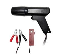 Domary Outil de Synchronisation D'allumage Professionnel 12 V, Lampe Stroboscopique de Synchronisation Automatique Moto avec Boîtier ABS à Impact Réglable 200-10 000 TR/Min pour la