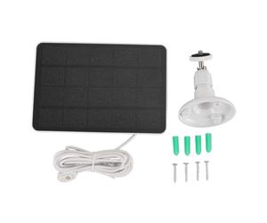 Domary Panneau Solaire pour Caméra de sécurité, Chargeur Solaire en Silicium Monocristallin Haute efficacité 4W 5V pour Pro 4 Ultra 2 Pro 3 Ultra 5S 3 Appareils de sécurit (Blanche)