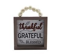 Domary Panneau Suspendu en Bois pour Thanksgiving, Signe de Bénédiction de Récolte avec Design Multicolore pailleté pour Décoration Murale Porte Intérieure et Extérieure (Tapez 1)