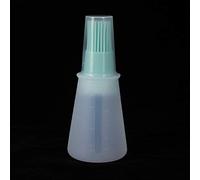 Domary Paquet de 2 Bouteilles de Brosse à Huile en Silicone avec Couvercle Transparent et Joint à Vis pour la Cuisson la Marinade au Barbecue (Vert)