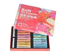 Domary Pastels à l'huile 24 Couleurs, Fournitures Non Artistiques Douces et Crémeuses pour Artistes, avec capacité de Mélange de Couleurs, pour Peindre des Graffitis et Colorier