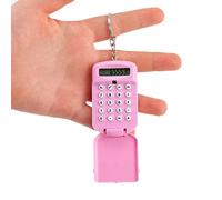 Domary Petite Calculatrice Portable, Mini-Calculatrice Mignonne, Jolie, Sûre et sans Odeur, Idéale pour Les élèves et Les Enfants. Composants électroniques en Plastique, Batterie (Rose)