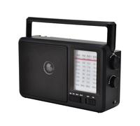 Domary Portable AM FM SW1 SW2 Radio Multiband Receiver Radio à Ondes Courtes avec Antenne Télescopique Jobe D'écoute 3,5 Mm pour Le Camping de Voyage à Domicile (Bouchon UE)