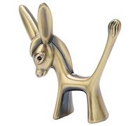 Domary Porte-Bagues en Forme D'âne, Design Unique en Forme de Petite Statuette D'âne, Alliage de Zinc qualité Supérieure, Organisateur Bagues sécurisé avec Espace pour Pl