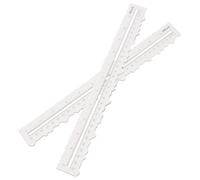 Domary Règle de Déchirement du Papier en Acier, 30cm, 11 Pouces, avec 2