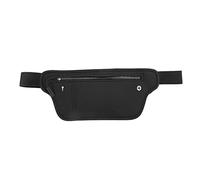 Domary Sac Banane D'extérieur, Ceinture de Course, Sac Banane, de Sport en Néoprène, Sangle Taille Réglable, Léger pour la Course à Pied, la Randonnée, Les Voyages avec Ran (Noire)