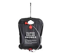 Domary Sac de Douche de Camping Solaire 10 L, Sac d'eau Douche Extérieur Portable avec Robinet pour Camping Randonnée Voyage fabriqué à Partir Matériau Non PVC Noir 2,5 Gallons