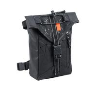 Domary Sac de Jambe avec Bande Réfléchissante, capacité de 2 L, Cuisse Réglable pour L'équitation, la Pêche, Les Aventures en Plein Air, Tissu Oxford Enduit, Cuir PU Géométrique 2